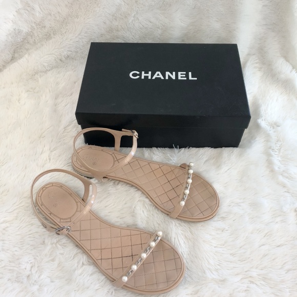 chanel footbed sandals